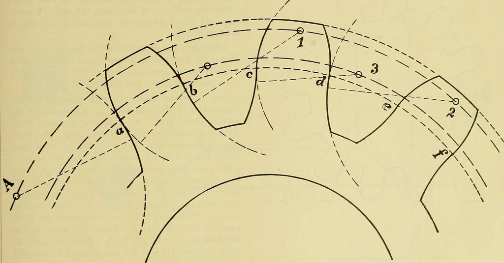 An illustration from Rogers' drawing and design; an educational treatise relating to linear drawing; machine design; working drawings; transmission methods; steam, electrical and metal working machines and parts; lathes; boiler and parts; instruments and their use; tables, etc, 1913, leaf 268