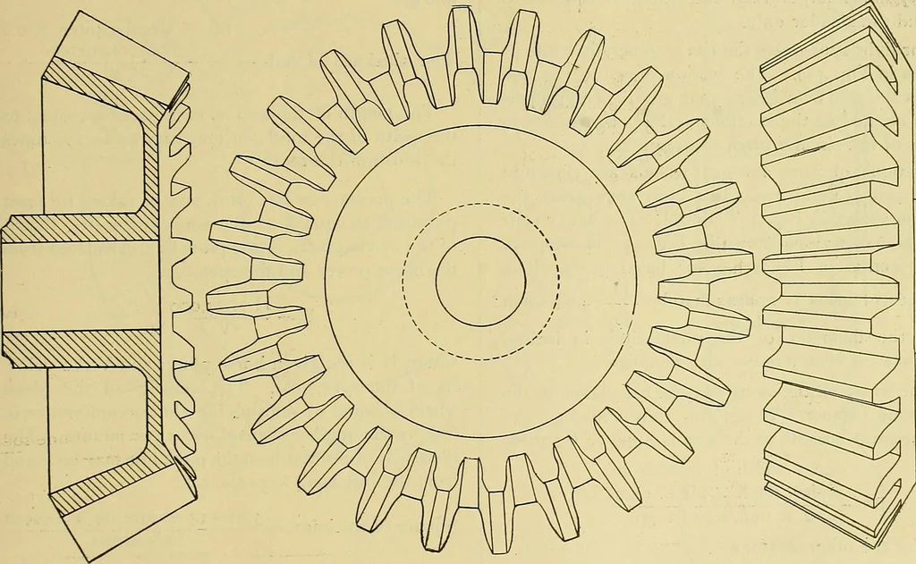 An illustration from Rogers' drawing and design; an educational treatise relating to linear drawing; machine design; working drawings; transmission methods; steam, electrical and metal working machines and parts; lathes; boiler and parts; instruments and their use; tables, etc, 1913, leaf 274
