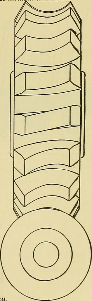 An illustration from Rogers' drawing and design; an educational treatise relating to linear drawing; machine design; working drawings; transmission methods; steam, electrical and metal working machines and parts; lathes; boiler and parts; instruments and their use; tables, etc, 1913, leaf 276