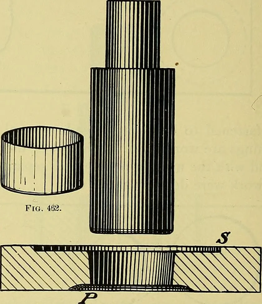 An illustration from Rogers' drawing and design; an educational treatise relating to linear drawing; machine design; working drawings; transmission methods; steam, electrical and metal working machines and parts; lathes; boiler and parts; instruments and their use; tables, etc, 1913, leaf 283