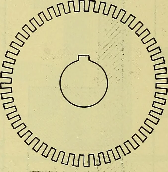 An illustration from Rogers' drawing and design; an educational treatise relating to linear drawing; machine design; working drawings; transmission methods; steam, electrical and metal working machines and parts; lathes; boiler and parts; instruments and their use; tables, etc, 1913, leaf 285