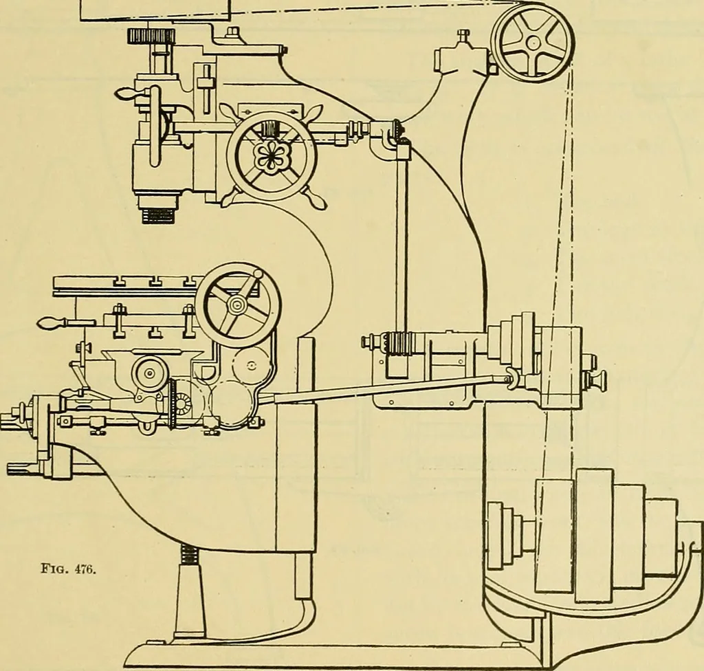 An illustration from Rogers' drawing and design; an educational treatise relating to linear drawing; machine design; working drawings; transmission methods; steam, electrical and metal working machines and parts; lathes; boiler and parts; instruments and their use; tables, etc, 1913, leaf 292