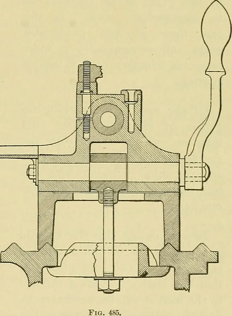 An illustration from Rogers' drawing and design; an educational treatise relating to linear drawing; machine design; working drawings; transmission methods; steam, electrical and metal working machines and parts; lathes; boiler and parts; instruments and their use; tables, etc, 1913, leaf 300