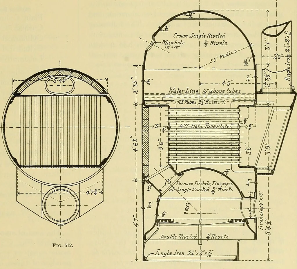 An illustration from Rogers' drawing and design; an educational treatise relating to linear drawing; machine design; working drawings; transmission methods; steam, electrical and metal working machines and parts; lathes; boiler and parts; instruments and their use; tables, etc, 1913, leaf 322