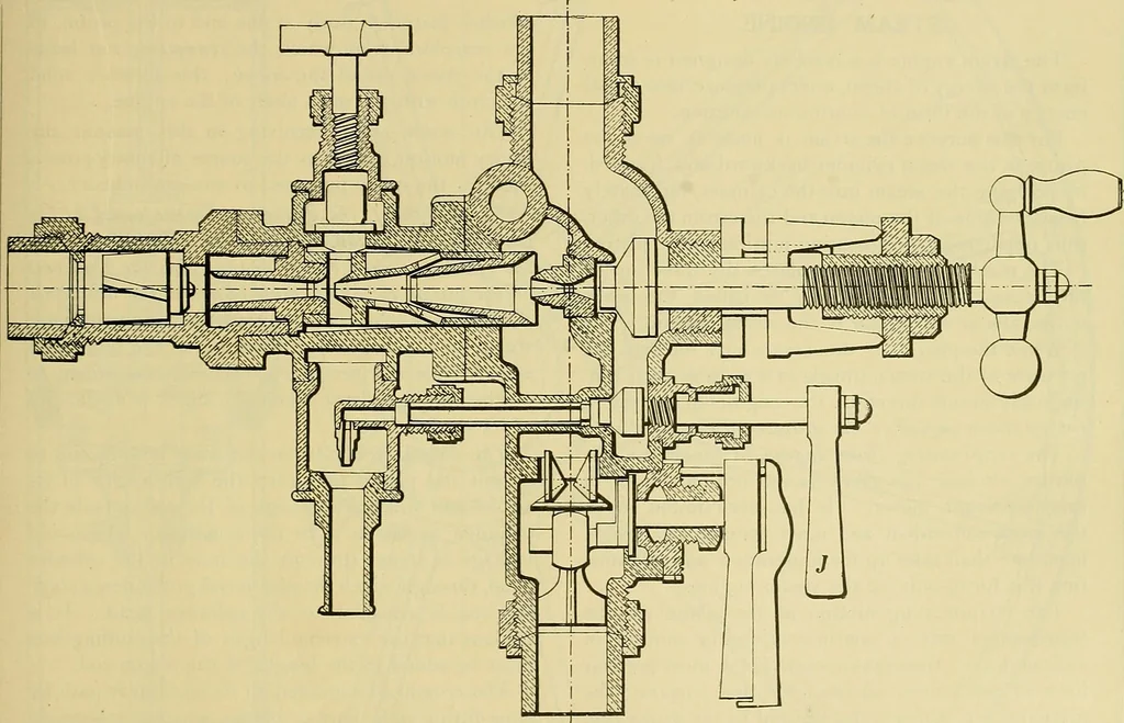 An illustration from Rogers' drawing and design; an educational treatise relating to linear drawing; machine design; working drawings; transmission methods; steam, electrical and metal working machines and parts; lathes; boiler and parts; instruments and their use; tables, etc, 1913, leaf 332