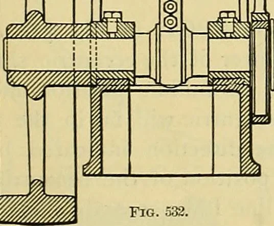 An illustration from Rogers' drawing and design; an educational treatise relating to linear drawing; machine design; working drawings; transmission methods; steam, electrical and metal working machines and parts; lathes; boiler and parts; instruments and their use; tables, etc, 1913, leaf 342