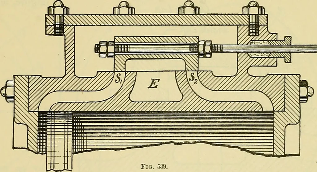 An illustration from Rogers' drawing and design; an educational treatise relating to linear drawing; machine design; working drawings; transmission methods; steam, electrical and metal working machines and parts; lathes; boiler and parts; instruments and their use; tables, etc, 1913, leaf 346