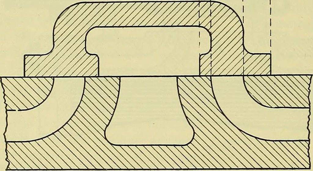 An illustration from Rogers' drawing and design; an educational treatise relating to linear drawing; machine design; working drawings; transmission methods; steam, electrical and metal working machines and parts; lathes; boiler and parts; instruments and their use; tables, etc, 1913, leaf 347