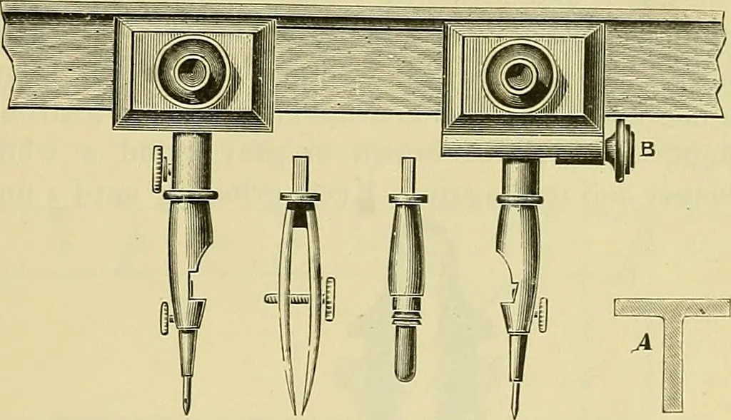 An illustration from Rogers' drawing and design; an educational treatise relating to linear drawing; machine design; working drawings; transmission methods; steam, electrical and metal working machines and parts; lathes; boiler and parts; instruments and their use; tables, etc, 1913, leaf 382