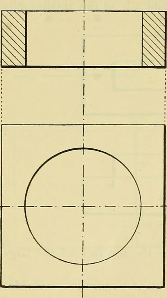 An illustration from Rogers' drawing and design; an educational treatise relating to linear drawing; machine design; working drawings; transmission methods; steam, electrical and metal working machines and parts; lathes; boiler and parts; instruments and their use; tables, etc, 1913, leaf 60