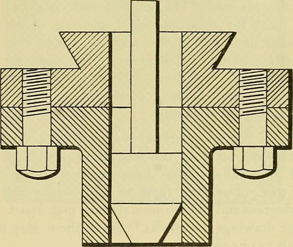 An illustration from Rogers' drawing and design; an educational treatise relating to linear drawing; machine design; working drawings; transmission methods; steam, electrical and metal working machines and parts; lathes; boiler and parts; instruments and their use; tables, etc, 1913, leaf 66