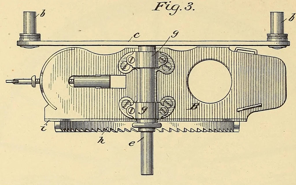 An illustration from [Roller-skate patents], 1861, leaf 448