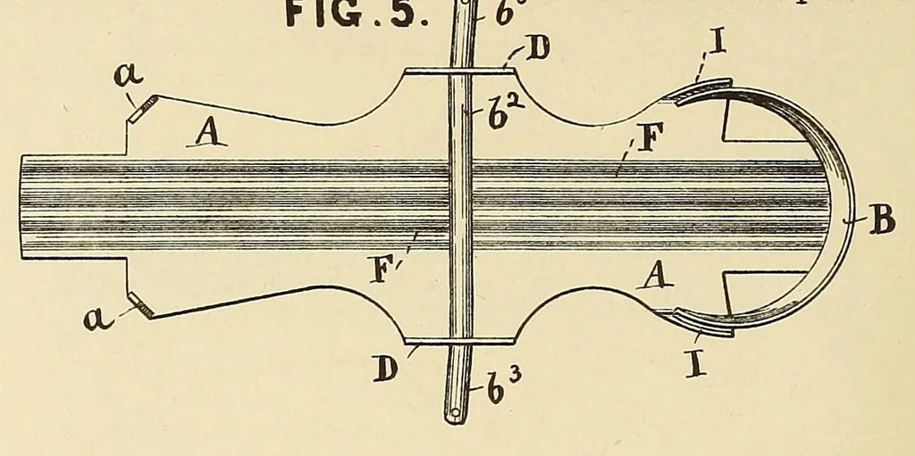 An illustration from [Roller-skate patents], 1861, leaf 546