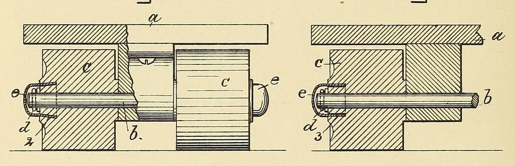 An illustration from [Roller-skate patents], 1861, leaf 744