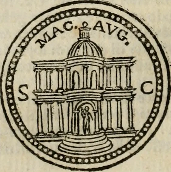 An illustration from Roma antica, 1666, leaf 129