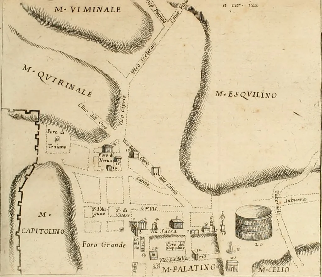 An illustration from Roma antica, 1666, leaf 149