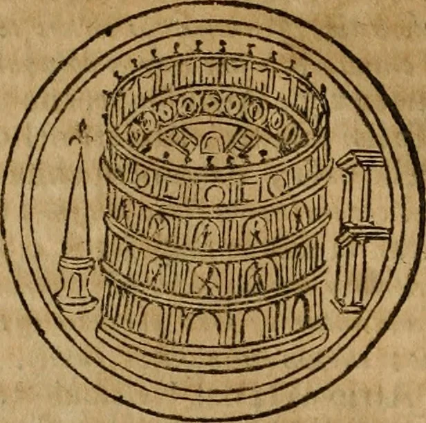 An illustration from Roma antica, 1666, leaf 165