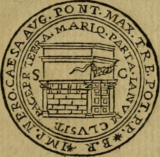 An illustration from Roma antica, 1666, leaf 284