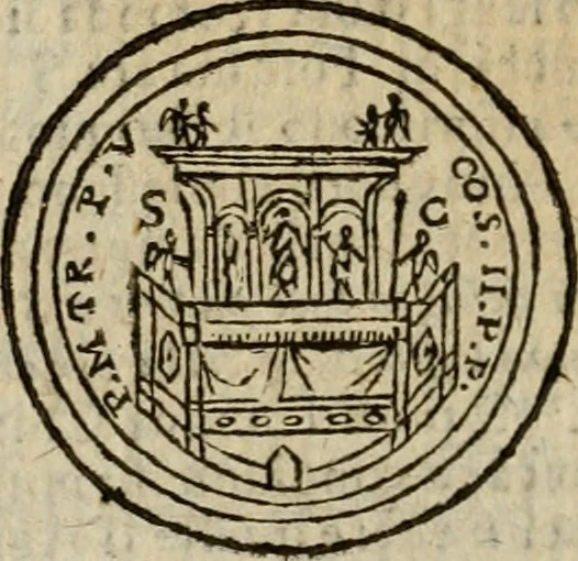An illustration from Roma antica, 1666, leaf 379