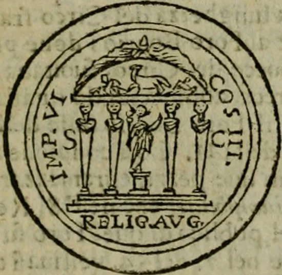 An illustration from Roma antica, 1666, leaf 462
