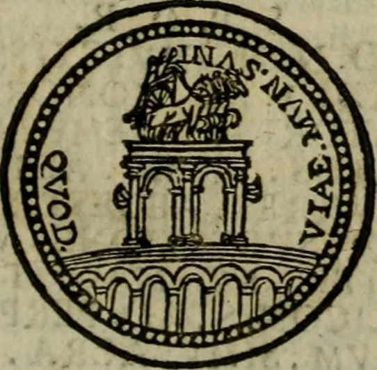 An illustration from Roma antica, 1666, leaf 50