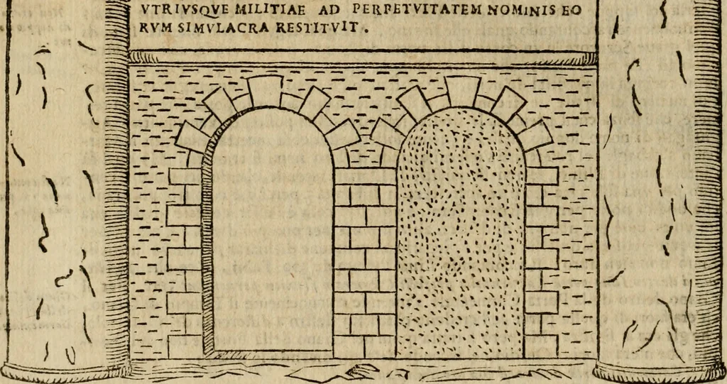 An illustration from Roma antica, 1666, leaf 57