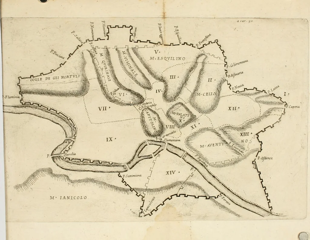 An illustration from Roma antica, 1666, leaf 73