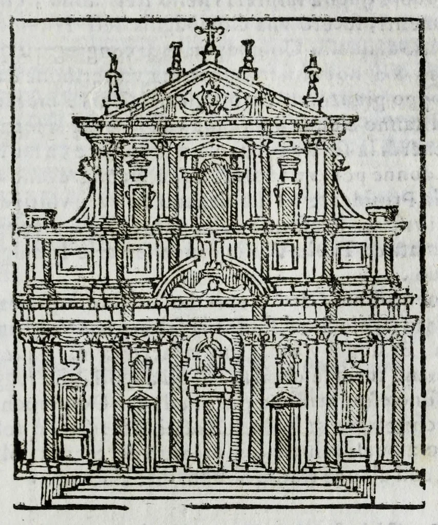An illustration from Roma antica e moderna : nella quale si contengono chiese, monasterij, hospedali, compagnie, collegij, e seminarij, tempij, teatri, anfiteatri, naumachie, cerchi, fori, curie, palazzi, e statue, librerie, musei, pitture, scolture, & i nomi de gli artefici : indice de' sommi pontefici, imperatori, e duchi : con vna copiosissima tauola, & altre nuoue aggiunte, 1653, leaf 287