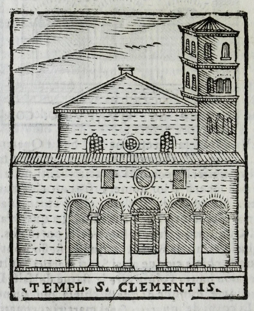 An illustration from Roma antica e moderna : nella quale si contengono chiese, monasterij, hospedali, compagnie, collegij, e seminarij, tempij, teatri, anfiteatri, naumachie, cerchi, fori, curie, palazzi, e statue, librerie, musei, pitture, scolture, & i nomi de gli artefici : indice de' sommi pontefici, imperatori, e duchi : con vna copiosissima tauola, & altre nuoue aggiunte, 1653, leaf 382
