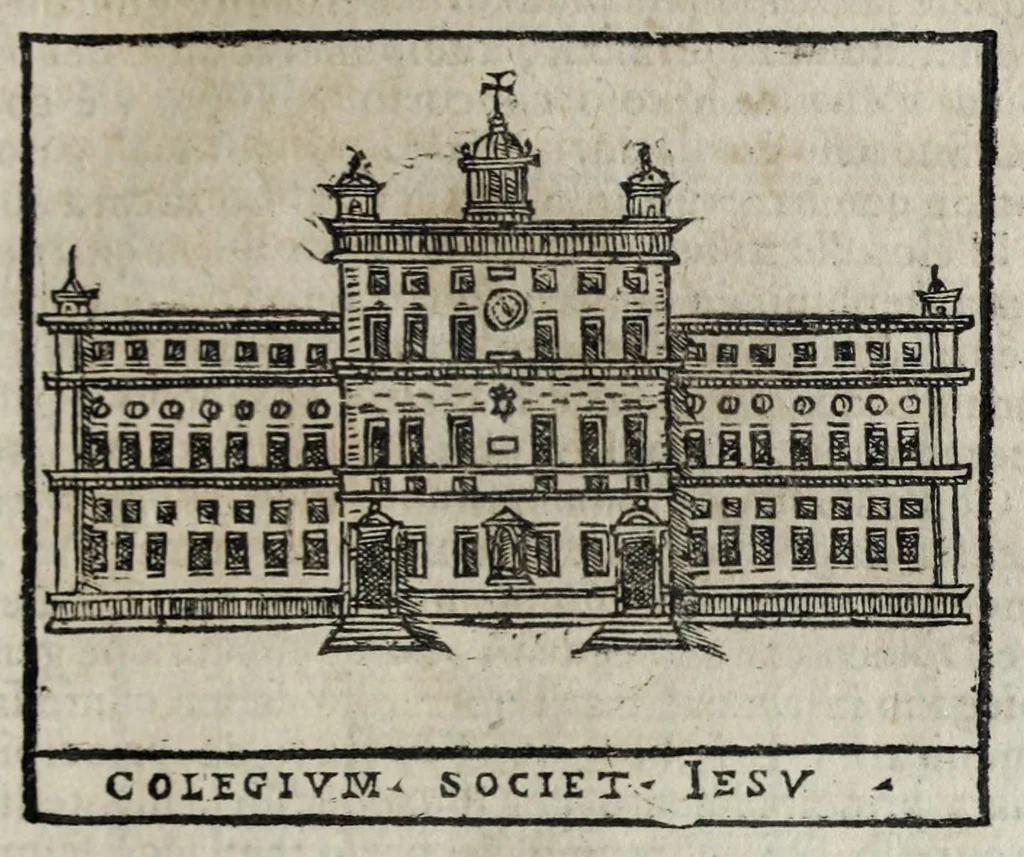 An illustration from Roma antica e moderna : nella quale si contengono chiese, monasterij, hospedali, compagnie, collegij e seminarij : tempij, teatri, anfiteatri, naumachie, cerchi, fori, curie, palazzi e statue : librarie, musei, pitture, scolture, & i nomi de gli artifici : indice de' sommi pontefici, imperatori, rè, e duchi : con vna copiosissima tauola, e aggiunta di tutte le cose notabili fatte sino al presente, 1677, leaf 217