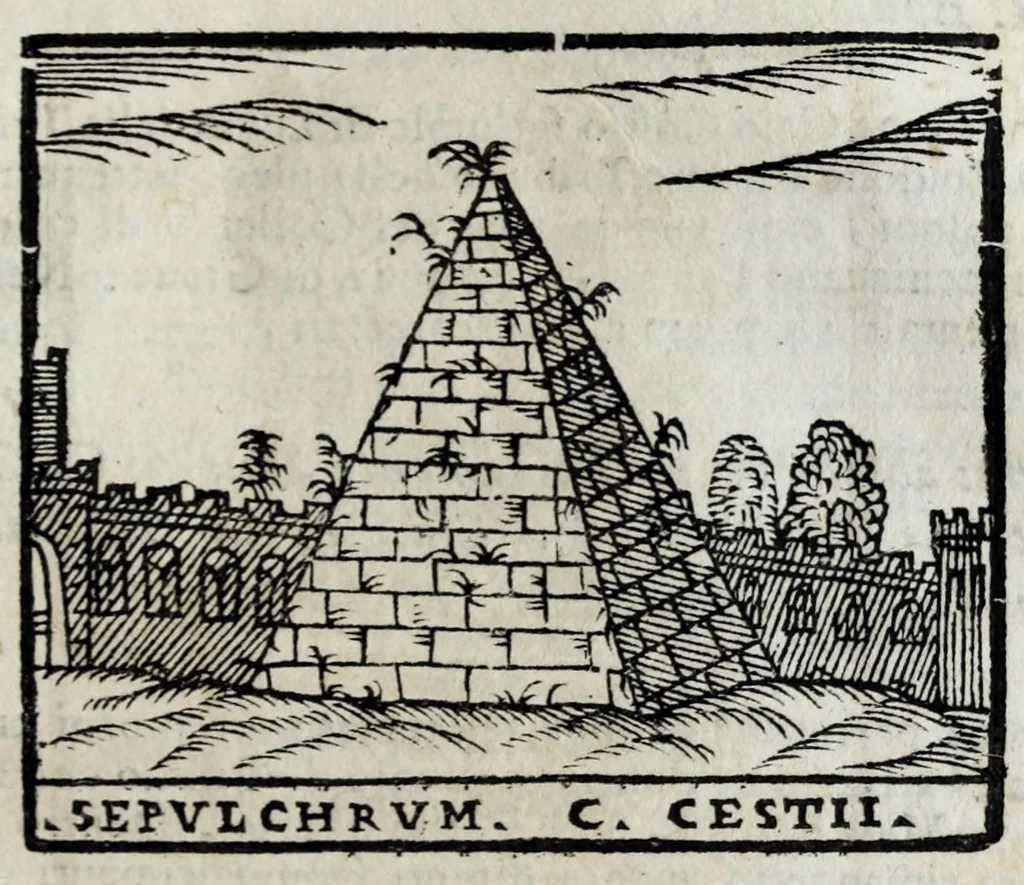 An illustration from Roma antica e moderna : nella quale si contengono chiese, monasterij, hospedali, compagnie, collegij e seminarij : tempij, teatri, anfiteatri, naumachie, cerchi, fori, curie, palazzi e statue : librarie, musei, pitture, scolture, & i nomi de gli artifici : indice de' sommi pontefici, imperatori, rè, e duchi : con vna copiosissima tauola, e aggiunta di tutte le cose notabili fatte sino al presente, 1677, leaf 661