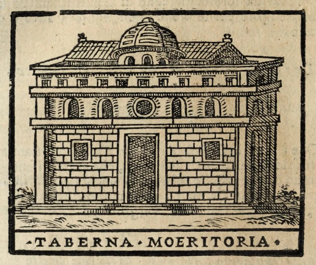 An illustration from Roma antica e moderna : nella quale si contengono chiese, monasterij, hospedali, compagnie, collegij e seminarij : tempij, teatri, anfiteatri, naumachie, cerchi, fori, curie, palazzi e statue : librarie, musei, pitture, scolture, & i nomi de gli artifici : indice de' sommi pontefici, imperatori, rè, e duchi : con vna copiosissima tauola, e aggiunta di tutte le cose notabili fatte sino al presente, 1677, leaf 770