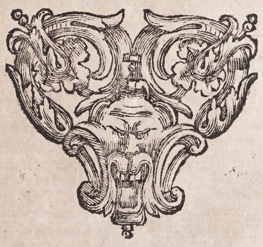 An illustration from Roma antica e moderna : nella quale si contengono chiese, monasterij, hospedali, compagnie, collegij e seminarij : tempij, teatri, anfiteatri, naumachie, cerchi, fori, curie, palazzi e statue : librarie, musei, pitture, scolture, & i nomi de gli artifici : indice de' sommi pontefici, imperatori, rè, e duchi : con vna copiosissima tauola, e aggiunta di tutte le cose notabili fatte sino al presente, 1677, leaf 227
