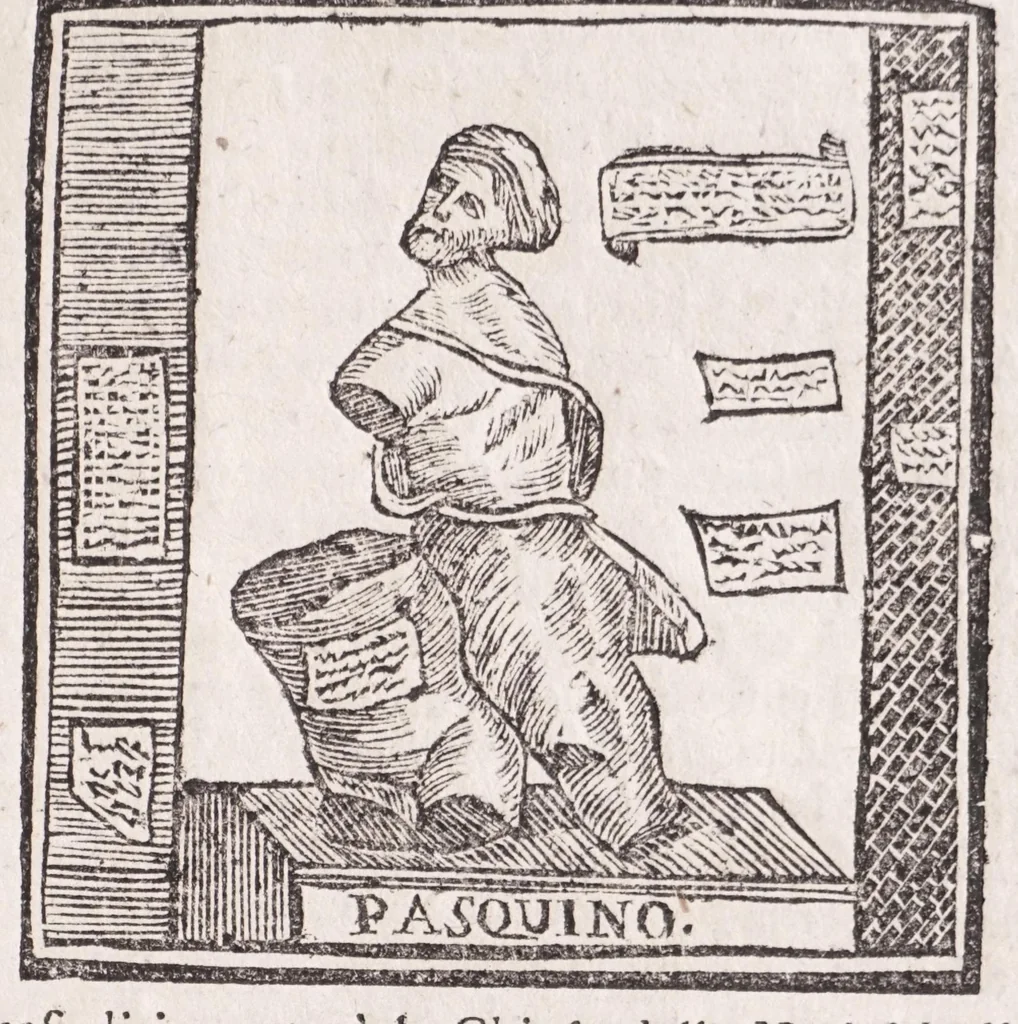An illustration from Roma antica e moderna : nella quale si contengono chiese, monasterij, hospedali, compagnie, collegij e seminarij : tempij, teatri, anfiteatri, naumachie, cerchi, fori, curie, palazzi e statue : librarie, musei, pitture, scolture, & i nomi de gli artifici : indice de' sommi pontefici, imperatori, rè, e duchi : con vna copiosissima tauola, e aggiunta di tutte le cose notabili fatte sino al presente, 1677, leaf 83