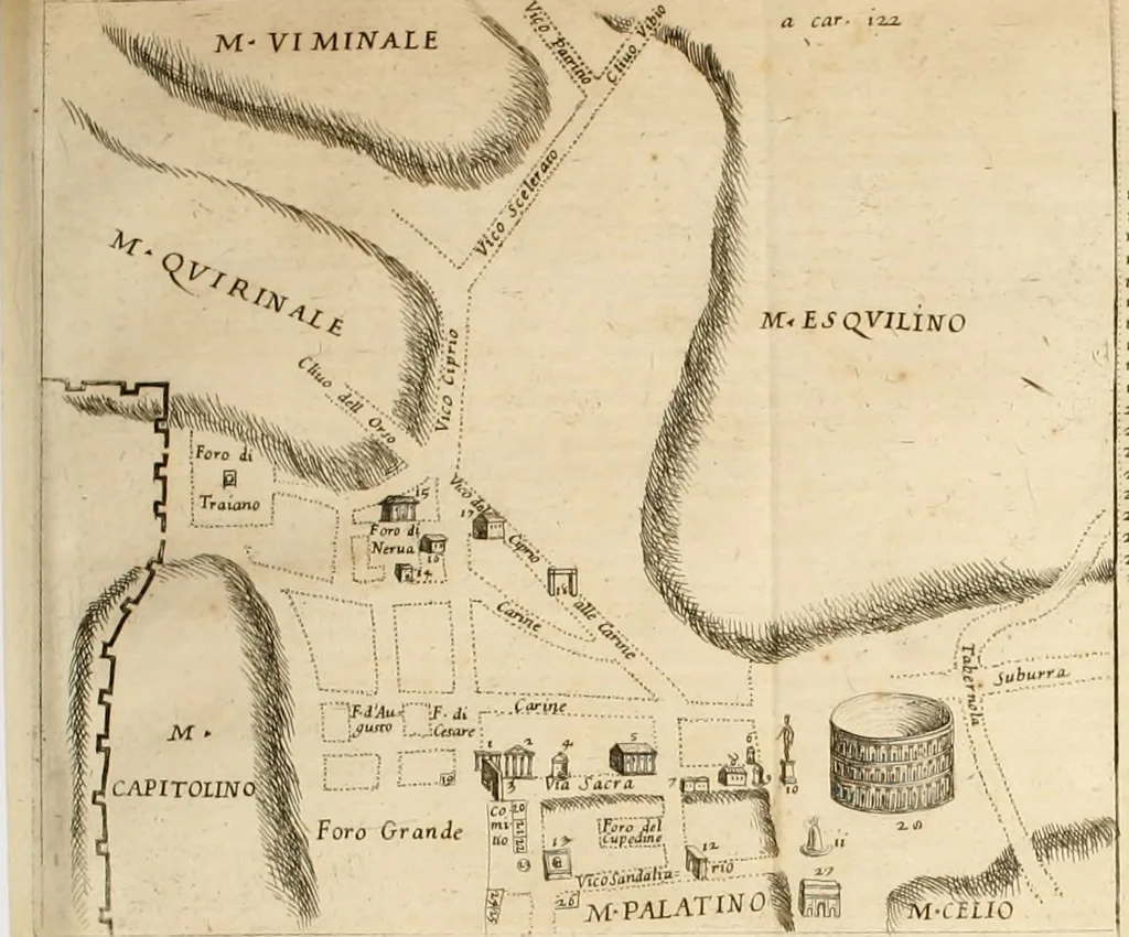 An illustration from Roma antica, 1666, leaf 151