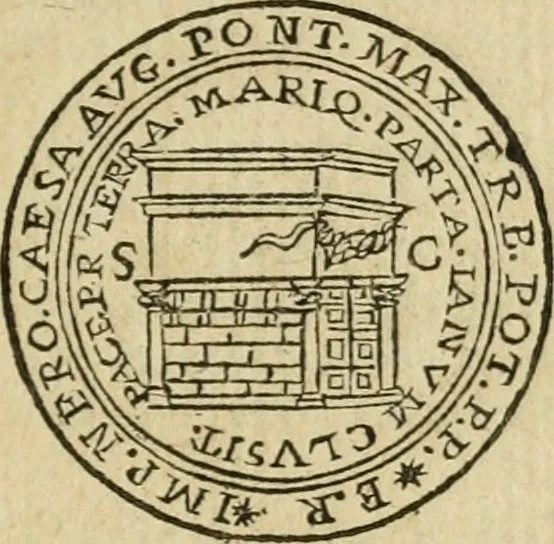 An illustration from Roma antica, 1666, leaf 286