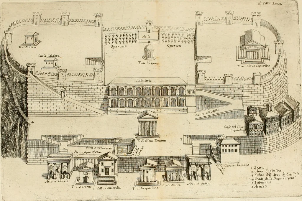 An illustration from Roma antica, 1666, leaf 319