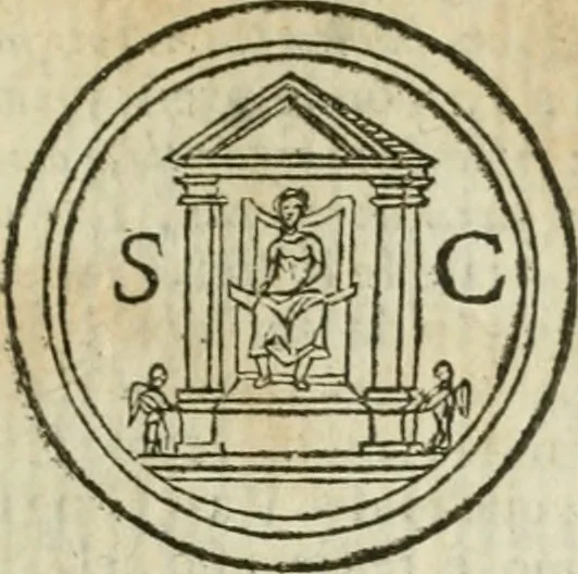An illustration from Roma antica, 1666, leaf 348