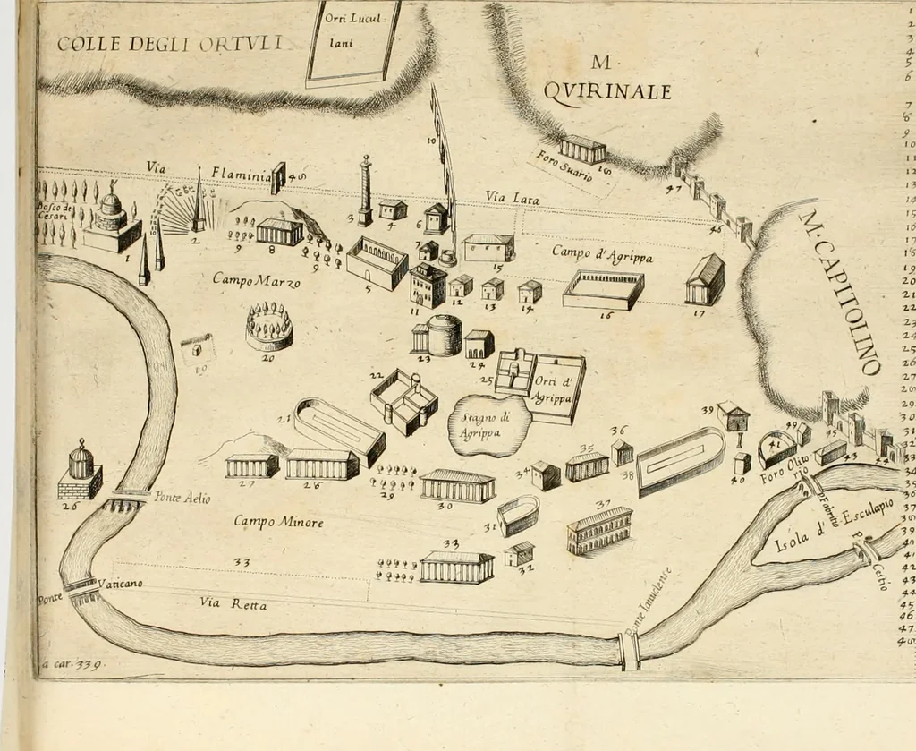 An illustration from Roma antica, 1666, leaf 375
