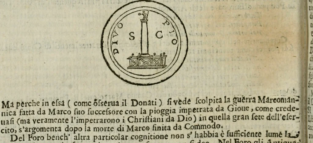 An illustration from Roma antica, 1666, leaf 403