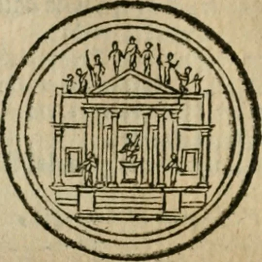 An illustration from Roma antica, 1666, leaf 435