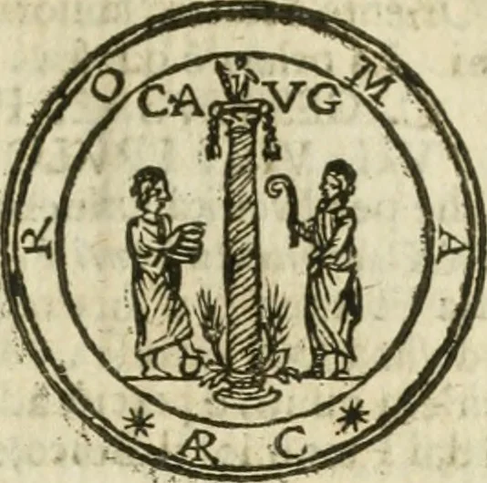 An illustration from Roma antica, 1666, leaf 498
