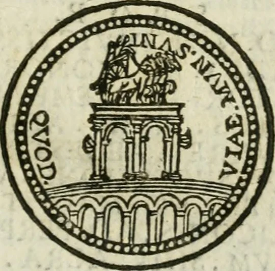 An illustration from Roma antica, 1666, leaf 52