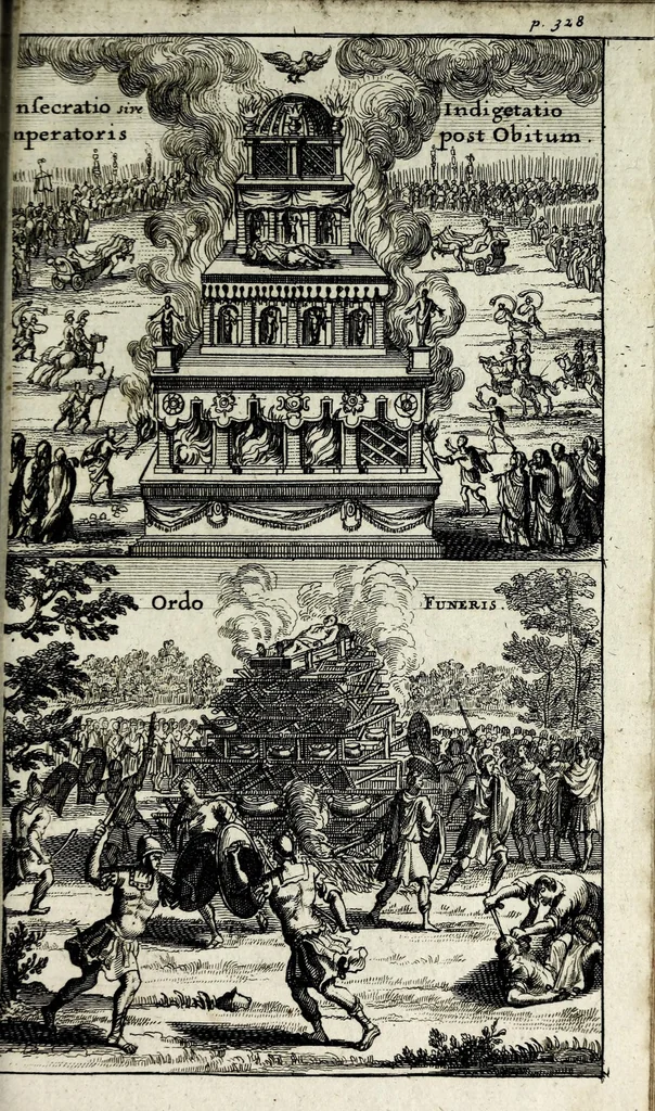 An illustration from Romae antiquae notitia, or, The antiquities of Rome : in two parts ... : with copper cuts of the principal buildings, &c. : to which are prefix'd two essays, concerning the Roman learning, and the Roman education, 1696, leaf 393