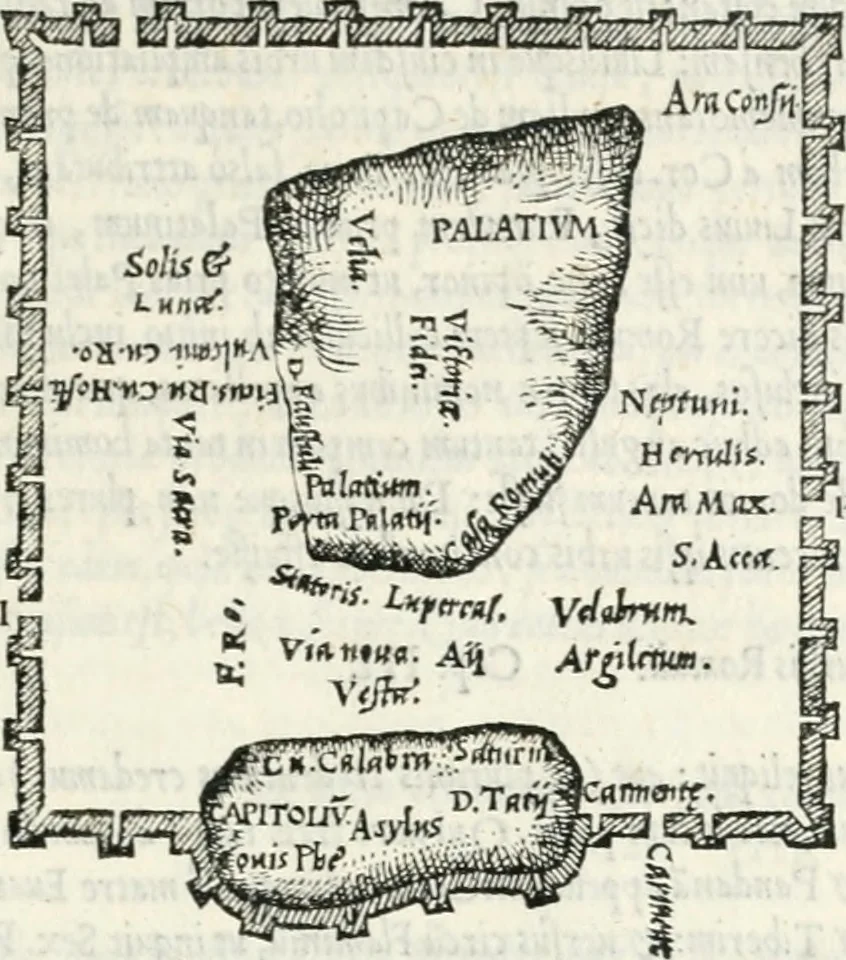 An illustration from Vrbis Romae topographia, 1544, leaf 18