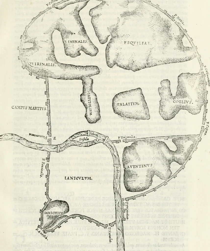 An illustration from Vrbis Romae topographia, 1544, leaf 22