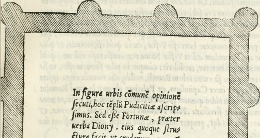 An illustration from Vrbis Romae topographia, 1544, leaf 72