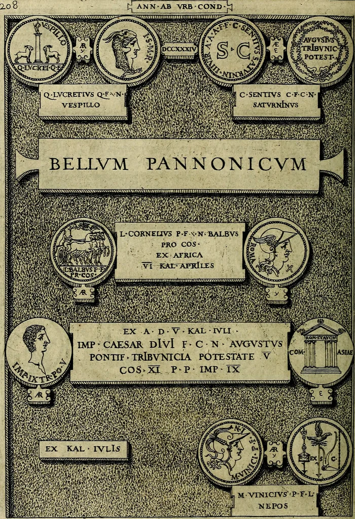 An illustration from Romanae et Graecae antiqvitatis monvmenta, e priscis nvmismatibvs, 1645, leaf 235