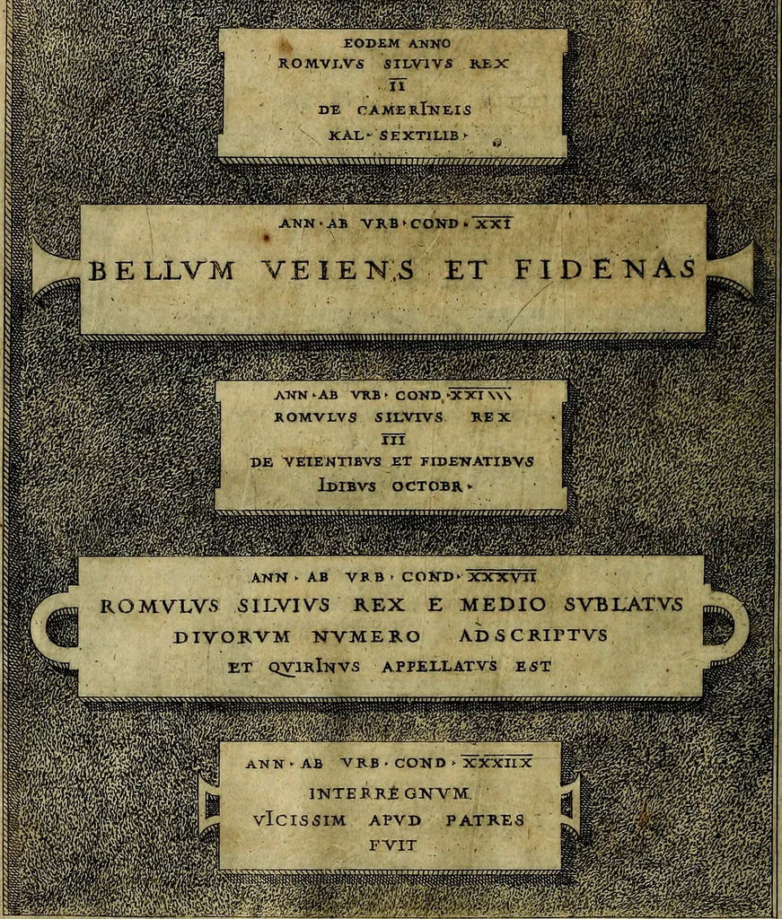 An illustration from Romanae et Graecae antiqvitatis monvmenta, e priscis nvmismatibvs, 1645, leaf 29