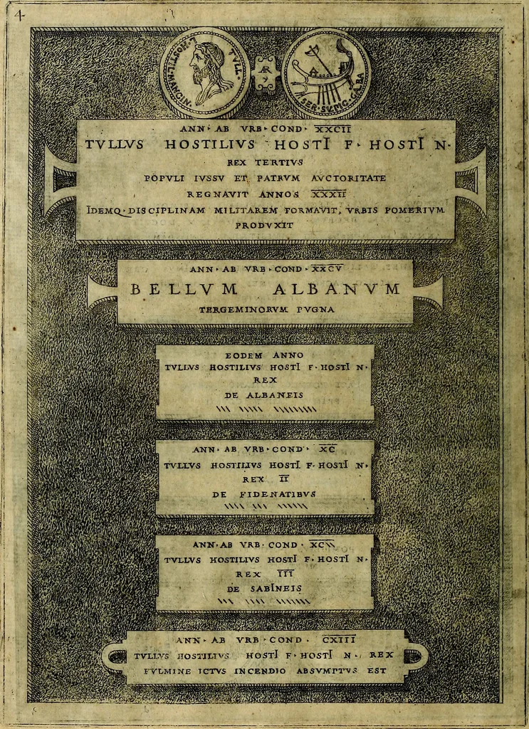 An illustration from Romanae et Graecae antiqvitatis monvmenta, e priscis nvmismatibvs, 1645, leaf 31